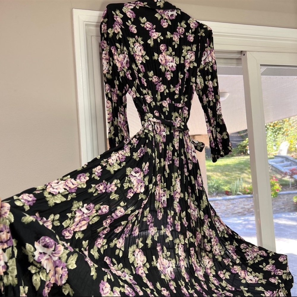 ZARA Purple Floral Dress, Size: Small